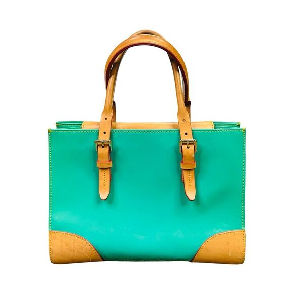 Dooney & Bourke Mint Green Patent Leather Janine Handbag - 12.5” x 9.5” x 6” - Picture 7 of 11